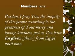 Numbers 14 19 they left egypt until now powerpoint church sermon