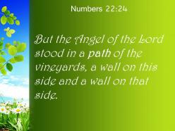 Numbers 22 24 the angel of the lord stood powerpoint church sermon