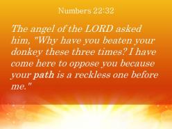 Numbers 22 32 your path is a reckless one powerpoint church sermon