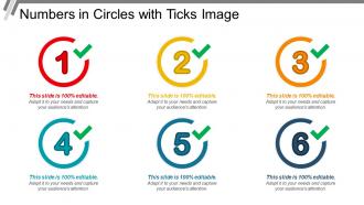Numbers in circles with ticks image
