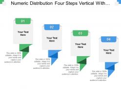 Numeric distribution four steps vertical with text boxes