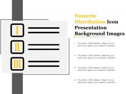 Numeric distribution icon presentation background images