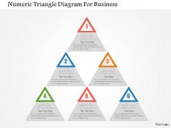 Numeric triangle diagram for business flat powerpoint design