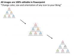 Numeric triangle diagram for business flat powerpoint design