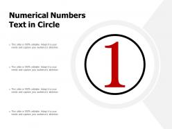 Numerical numbers text in circle