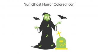 Nun Ghost Horror Colored Icon In Powerpoint Pptx Png And Editable Eps Format