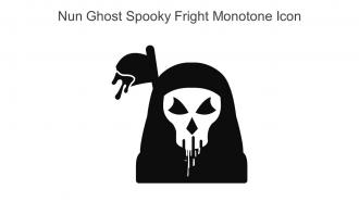 Nun Ghost Spooky Fright Monotone Icon In Powerpoint Pptx Png And Editable Eps Format