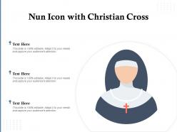 Nun icon with christian cross