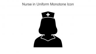 Nurse In Uniform Monotone Icon In Powerpoint Pptx Png And Editable Eps Format