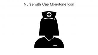 Nurse With Cap Monotone Icon In Powerpoint Pptx Png And Editable Eps Format