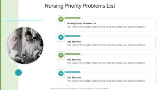 Nursing Priority Problems List In Powerpoint And Google Slides Cpb