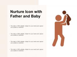 Nurture icon with father and baby