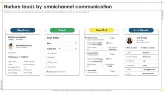 Nurture Leads By Omnichannel Communication Lead Management Process To Drive More Sales
