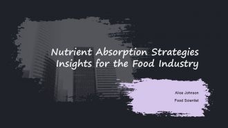 Nutrient Absorption Strategies Insights For The Food Industry PPT Template ACP