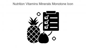 Nutrition Vitamins Minerals Monotone Icon In Powerpoint Pptx Png And Editable Eps Format