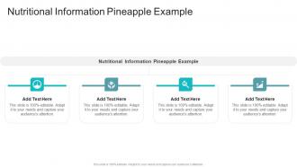 Nutritional Information Pineapple Example In Powerpoint And Google Slides Cpb
