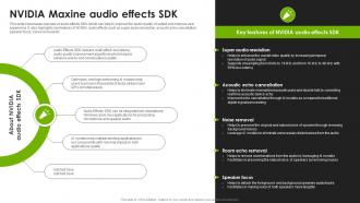 NVIDIA Maxine Audio Effects SDK Improve Human Connections AI SS V