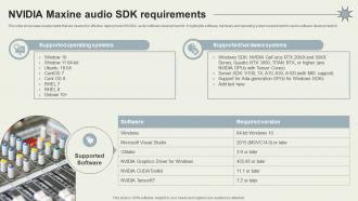Nvidia Maxine Audio Sdk Requirements Nvidia Maxine Reinventing Real Time AI SS V
