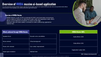 Nvidia Maxine For Enhanced Video And Audio Experience Powerpoint Presentation Slides AI CD Visual Image