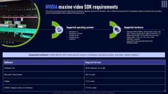 Nvidia Maxine For Enhanced Video And Audio Experience Powerpoint Presentation Slides AI CD Slides Images