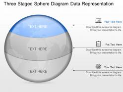 Nw three staged sphere diagram data representation powerpoint template