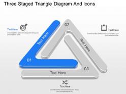 Ny three staged triangle diagram and icons powerpoint template