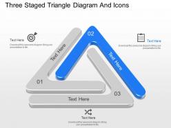 Ny three staged triangle diagram and icons powerpoint template
