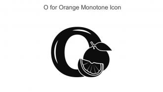 O For Orange Monotone Icon In Powerpoint Pptx Png And Editable Eps Format