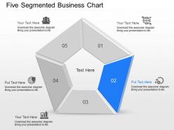 Oa five segmented business chart powerpoint template