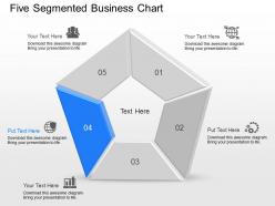 Oa five segmented business chart powerpoint template