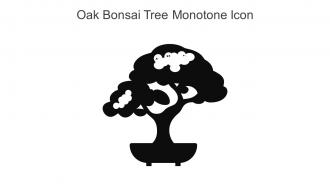 Oak Bonsai Tree Monotone Icon In Powerpoint Pptx Png And Editable Eps Format