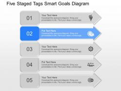Ob five staged tags smart goals diagram powerpoint template