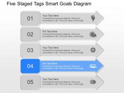 Ob five staged tags smart goals diagram powerpoint template