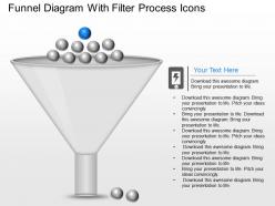 Ob funnel diagram with filter process icons powerpoint template