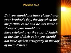Obadiah 1 12 so much in the day powerpoint church sermon