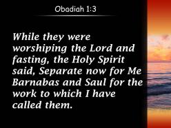 Obadiah 1 3 they were worshiping the lord powerpoint church sermon
