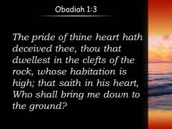 Obadiah 1 3 they were worshiping the lord powerpoint church sermon