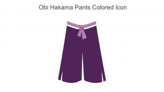 Obi Hakama Pants Colored Icon In Powerpoint Pptx Png And Editable Eps Format