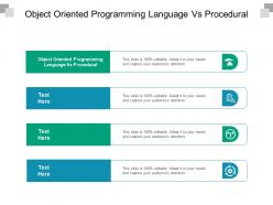 Object oriented programming language vs procedural ppt powerpoint presentation gallery cpb