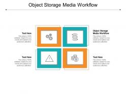 Object storage media workflow ppt powerpoint presentation icon deck cpb