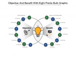 Objective and benefit with eight points bulb graphic