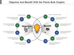 Objective and benefit with six points bulb graphic
