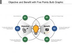 Objective and benefit with three points bulb graphic