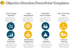 Objective direction powerpoint templates