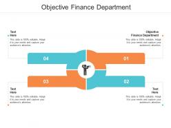 Objective finance department ppt powerpoint presentation layouts designs cpb