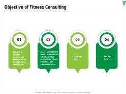 Objective of fitness consulting clients m1608 ppt powerpoint presentation ideas graphics template