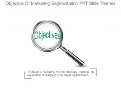 Objective of marketing segmentation ppt slide themes