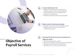 Objective of payroll services cost ppt powerpoint presentation picture