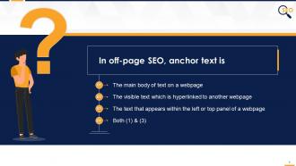 Objective Type Questions Around Off Page SEO Edu Ppt