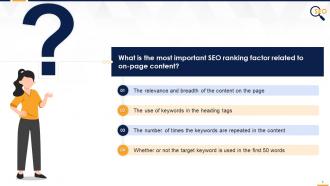 Objective Type Questions Around On Page SEO Edu Ppt
